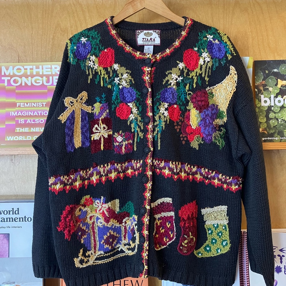 Tiara International novelty Christmas sweater. Excellent condition.